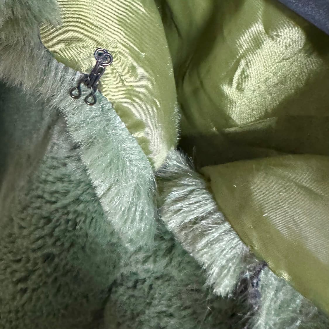 Deep green 에코 퍼 자켓 상품이미지3