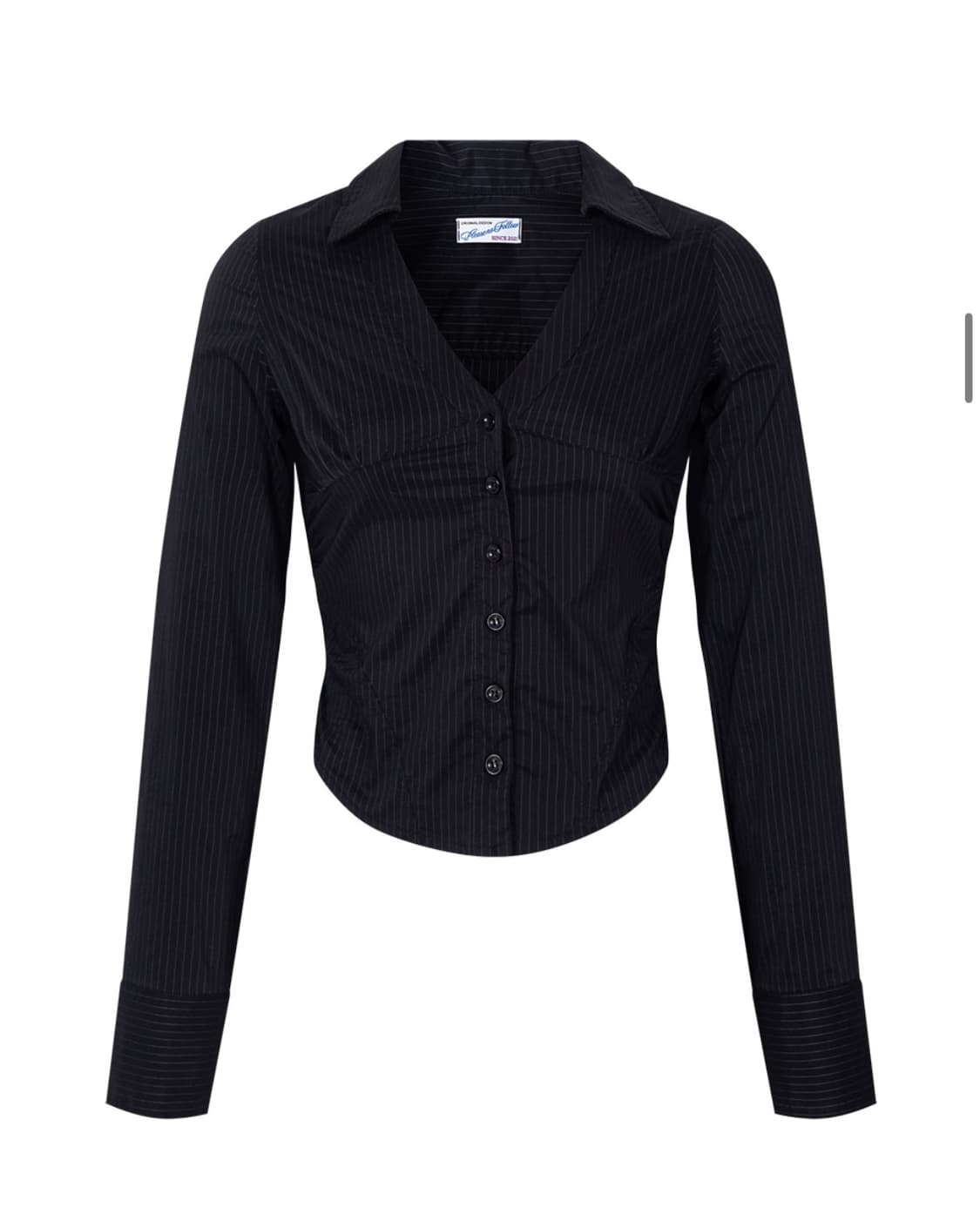 플리즈노팔로우 chole v shirt top black 상품이미지3