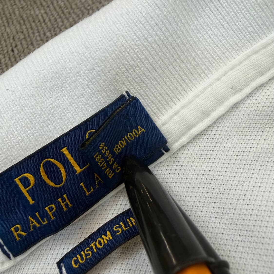 polo 랄프로렌 폴로 피케 카라티 화이트 L 상품이미지3