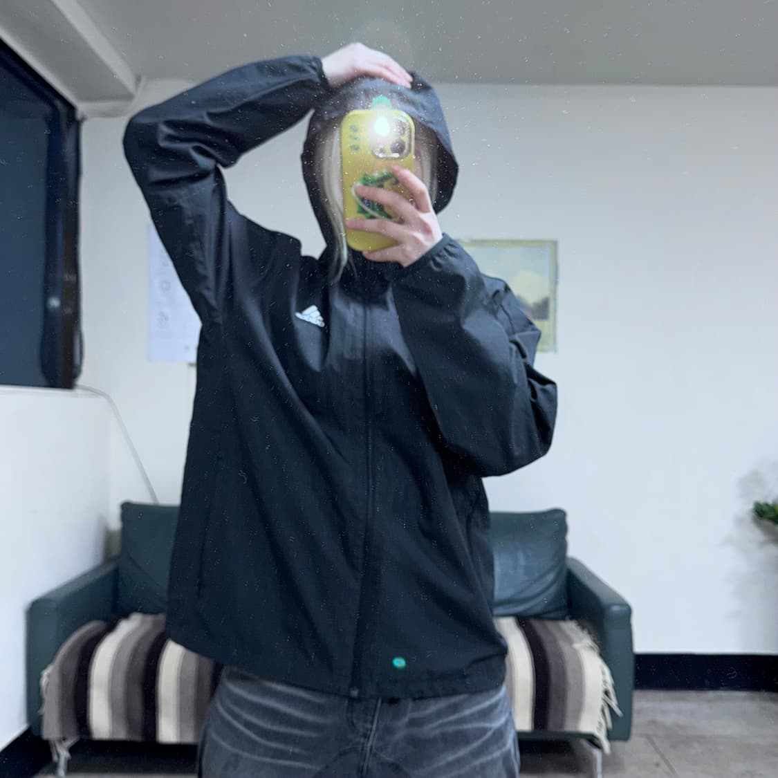 투티/0090 아디다스 바람막이 후드 블랙 스포츠 상품이미지1