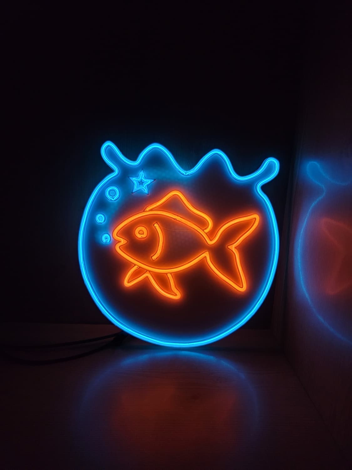 금붕어 어항 네온사인 led 램프 조명 무드등 상품이미지4