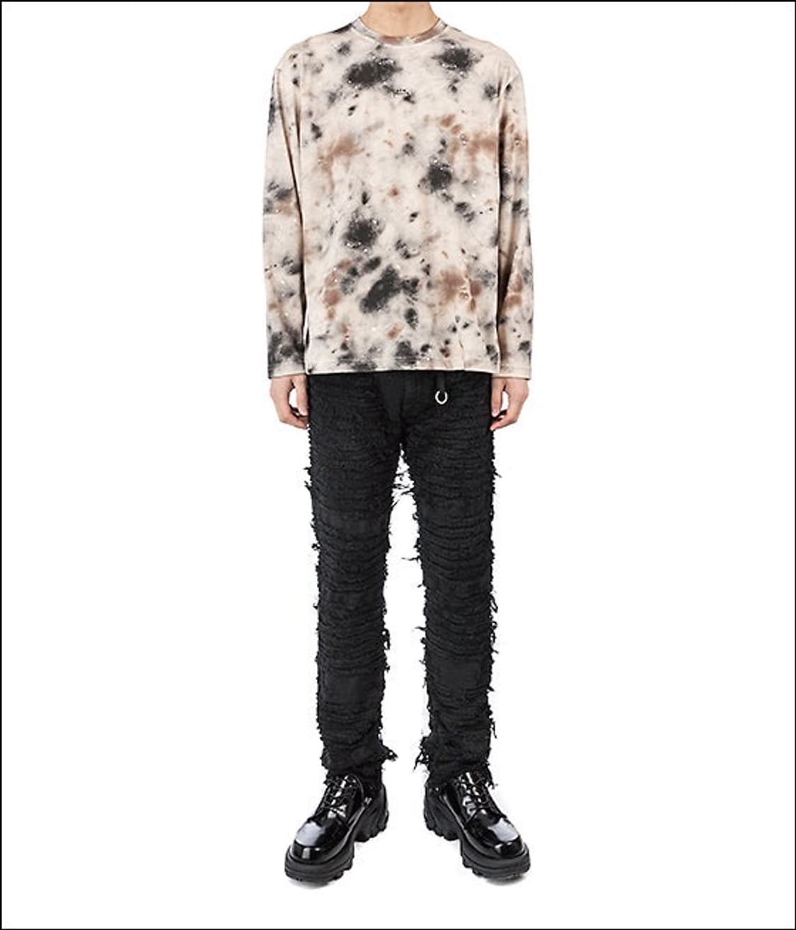 어콜드월 X 디젤 콜라보레이션 태그사틴 롱슬리브 브라운/ XL 상품이미지4