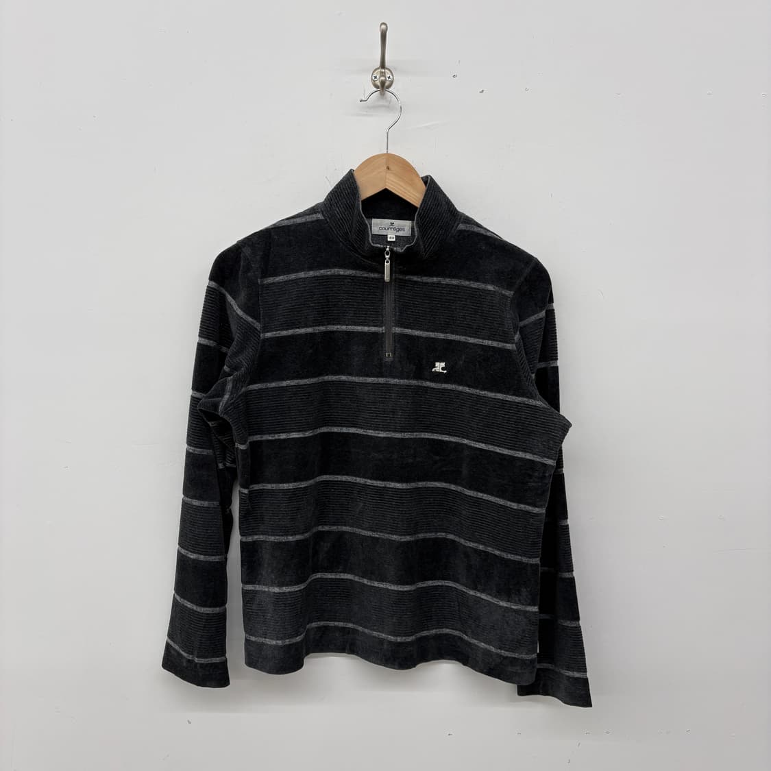 Courreges 꾸레쥬 하프넥 스트라이프 티셔츠 여성M 상품이미지1