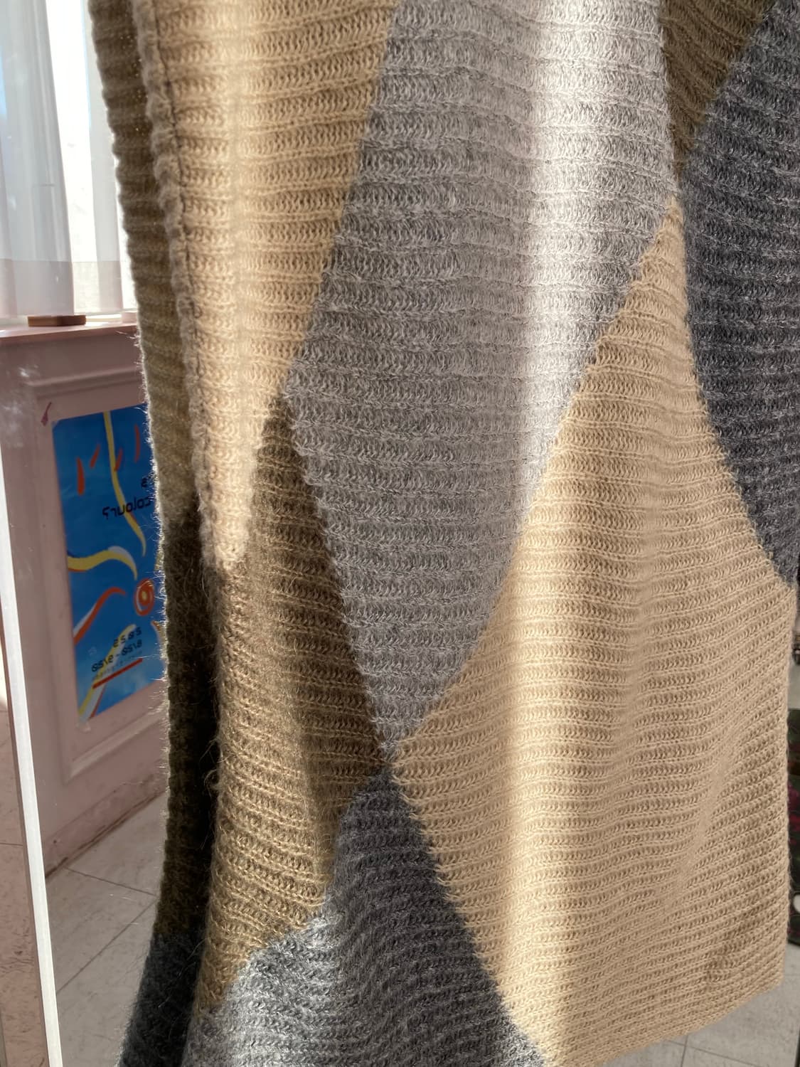 베네통 Benetton 패턴 니트 울 원피스 상품이미지4