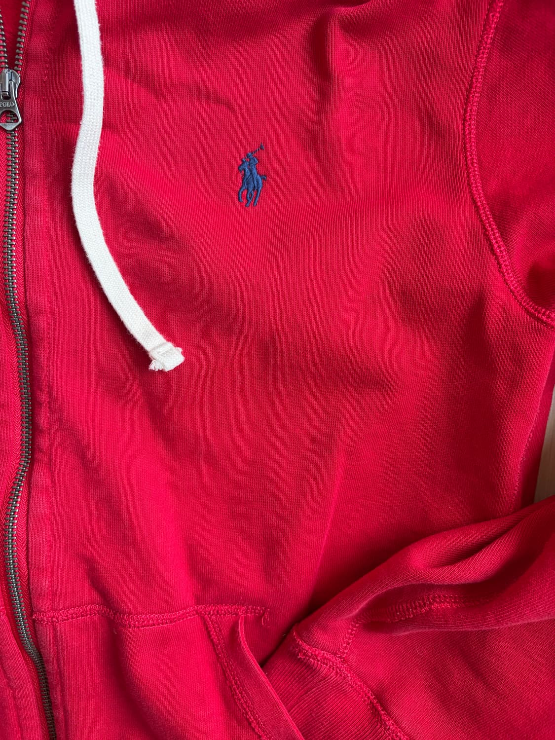 폴로 랄프로렌 레드 후드집업 상품이미지3