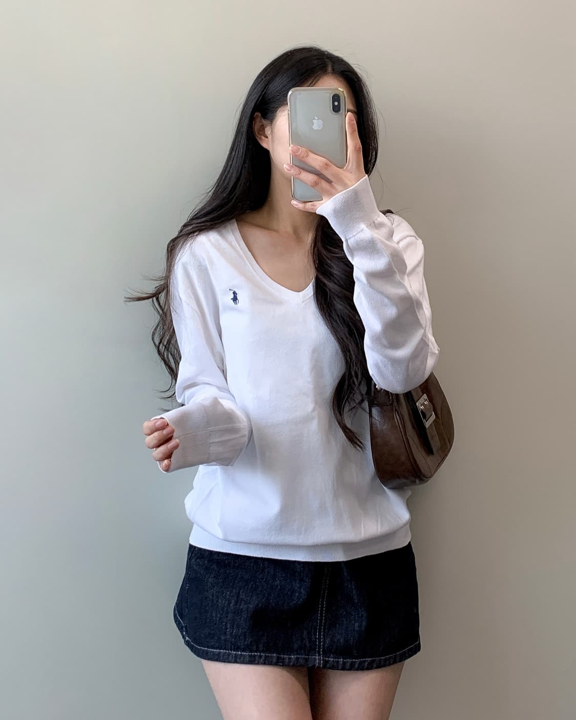 폴로 브이넥 니트 상품이미지3