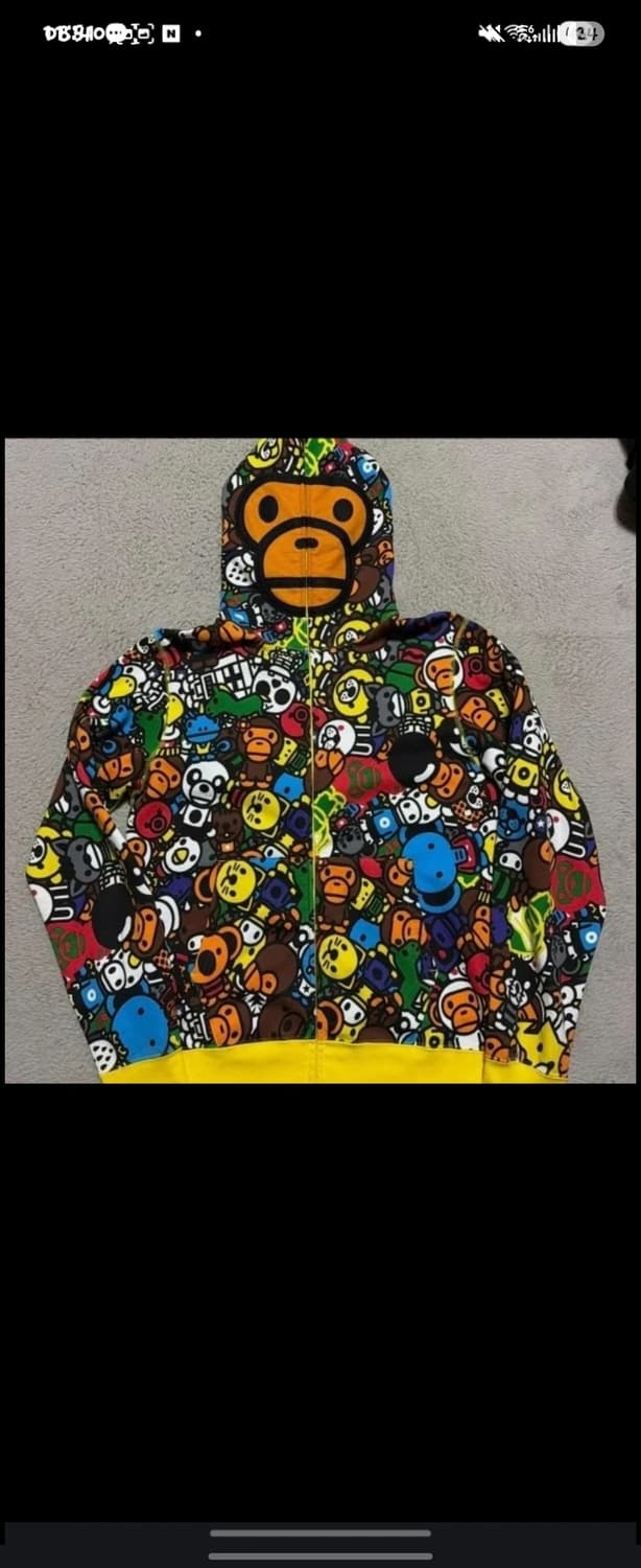 베이프마일로 후드집업 스포티에이드구매  상품이미지1