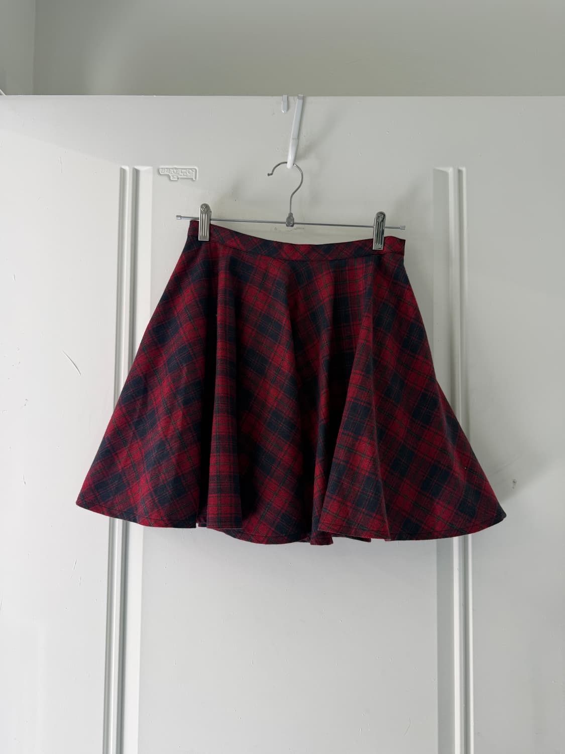 일본빈티지 타탄체크 플레어 스커트 상품이미지5