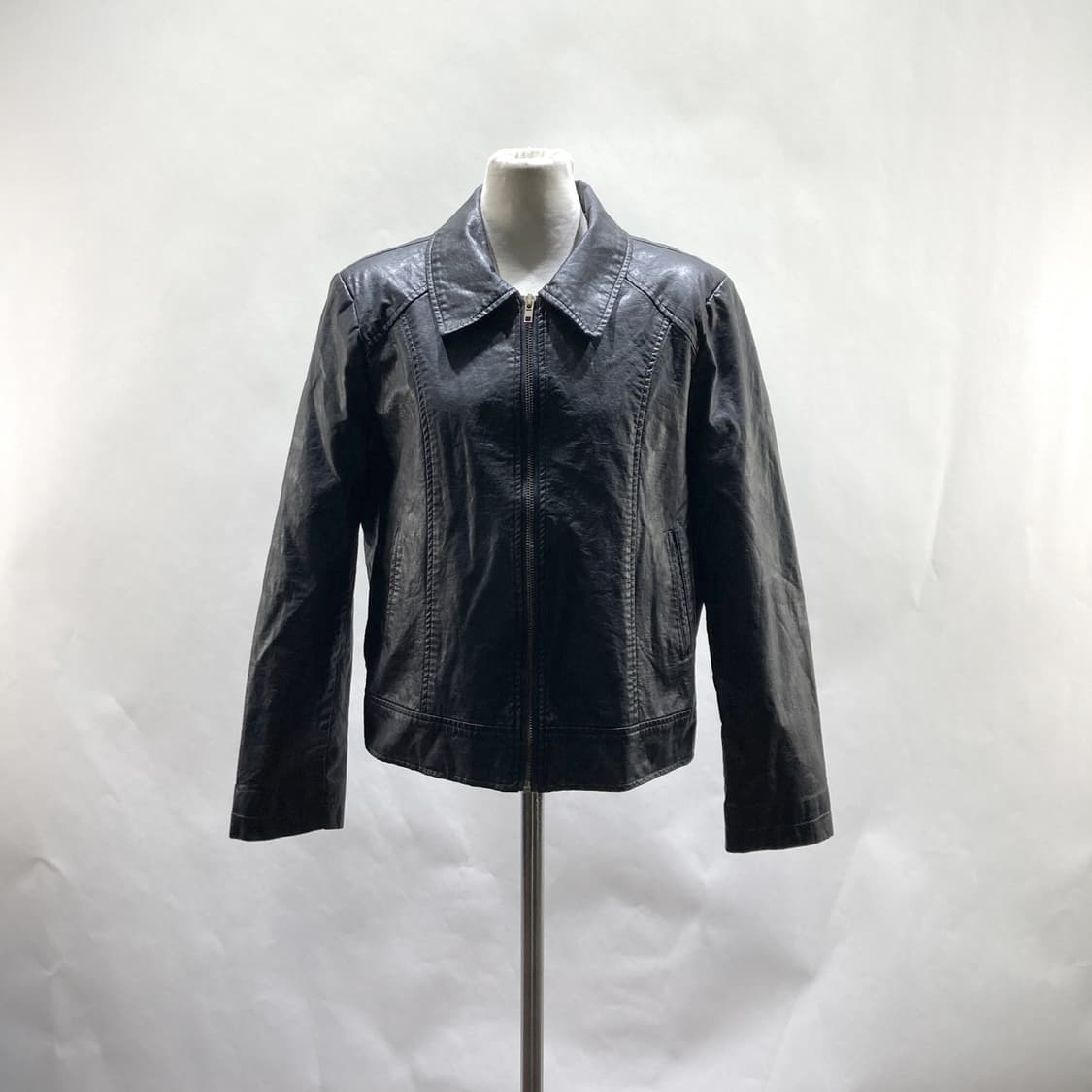 all of us 여성 숏 레더자켓 블랙 55-66 상품이미지1