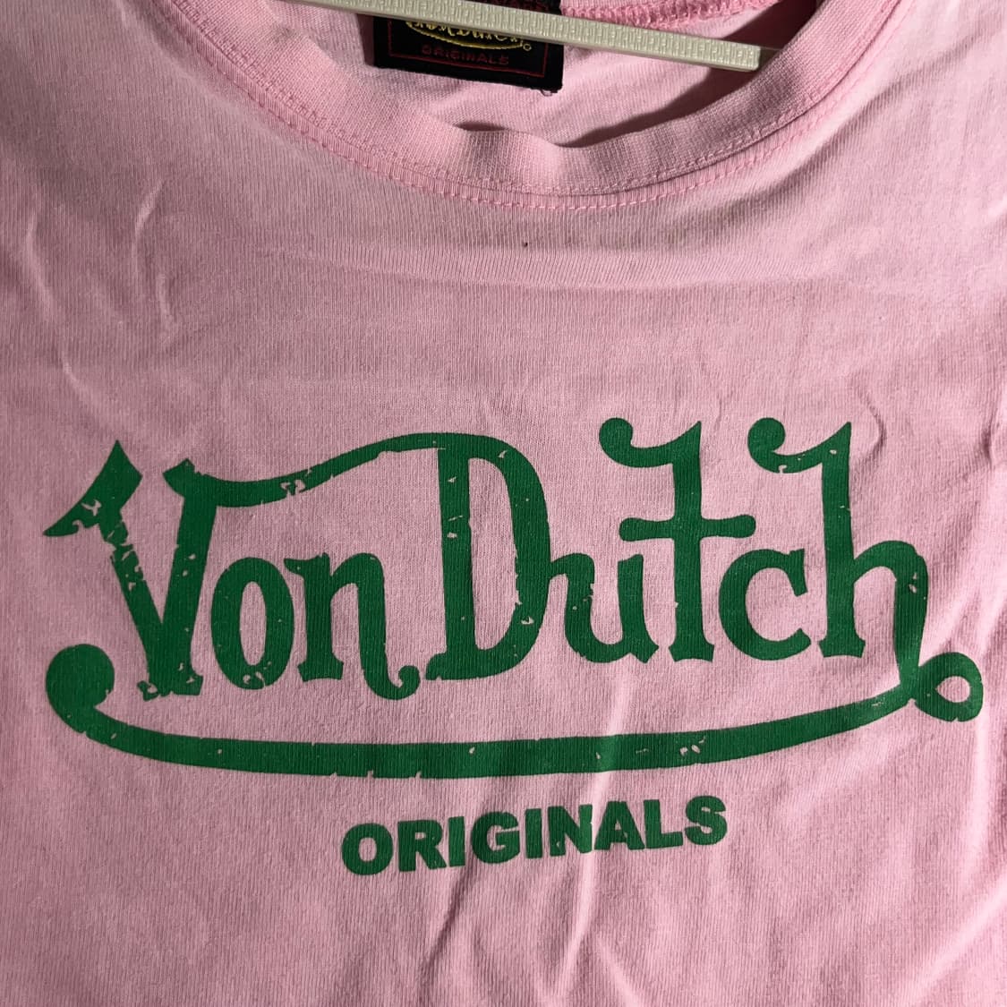 [Von Dutch] 본더치 키치 레터링 핑크 반팔 티셔츠 상품이미지2