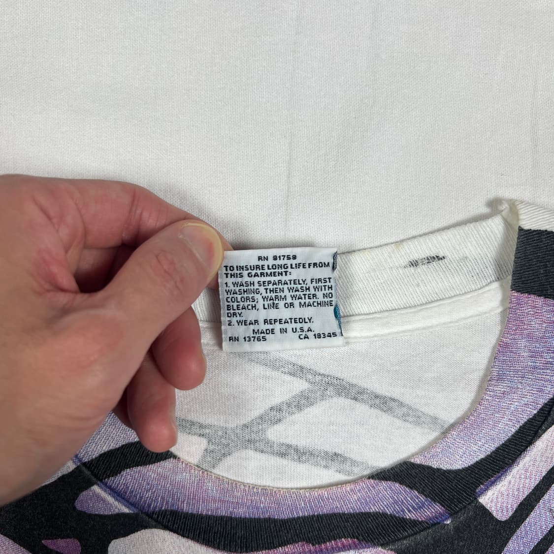 90’s 93년도 리퀴드블루 엘리펀트 올프린트 반팔티 상품이미지9