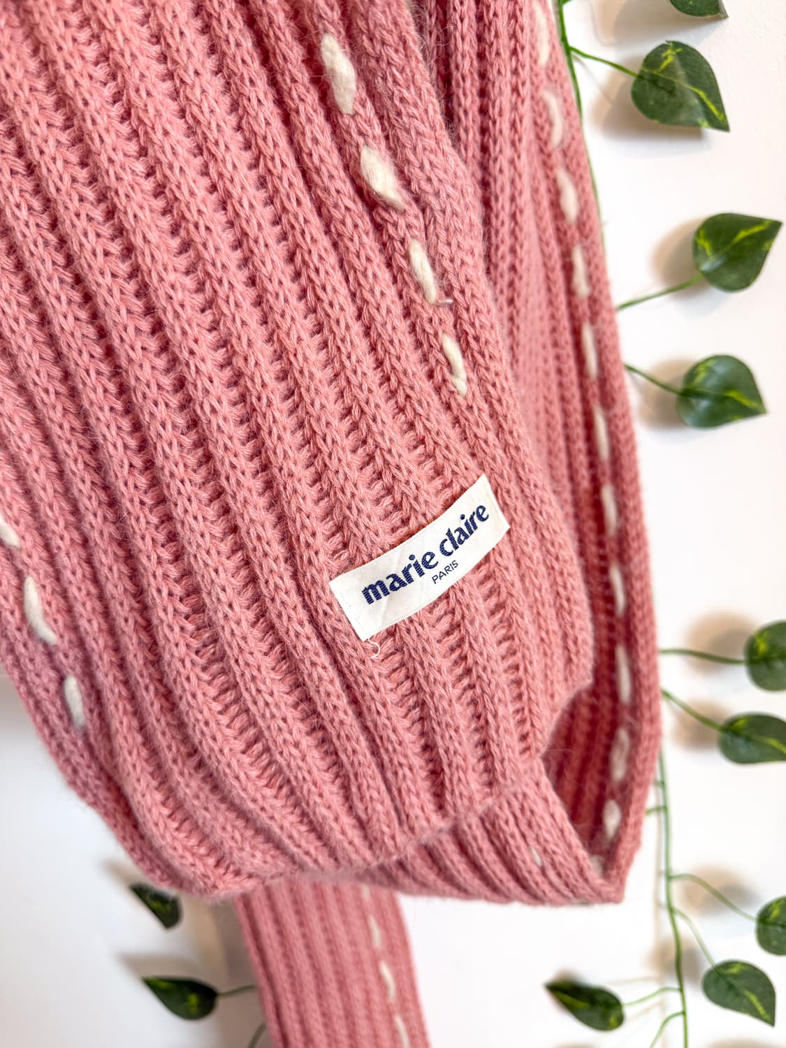 핑크 스티치 머플러 상품이미지1