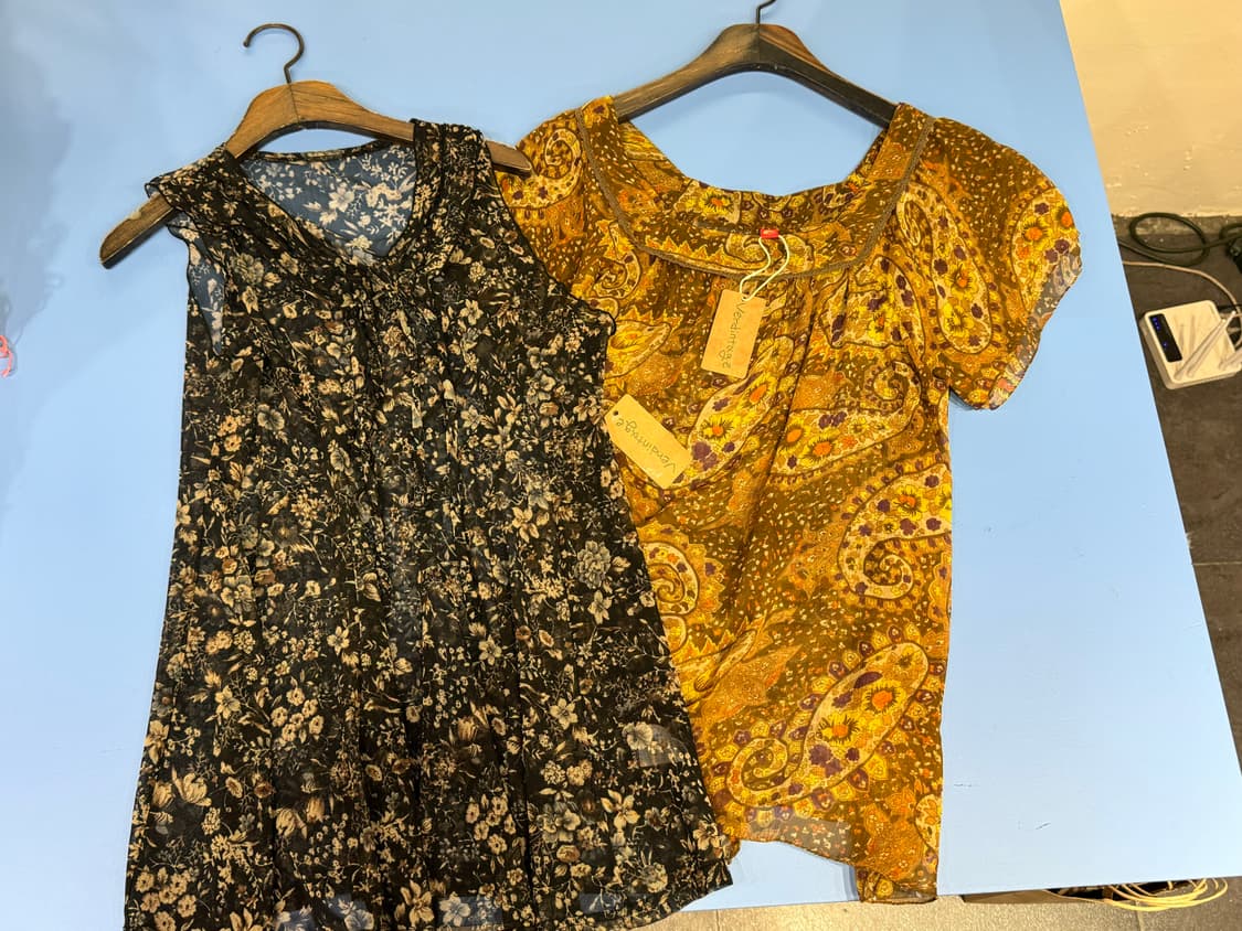 일본빈티지 쉬폰블라우스 원피스 일괄8장 상품이미지4