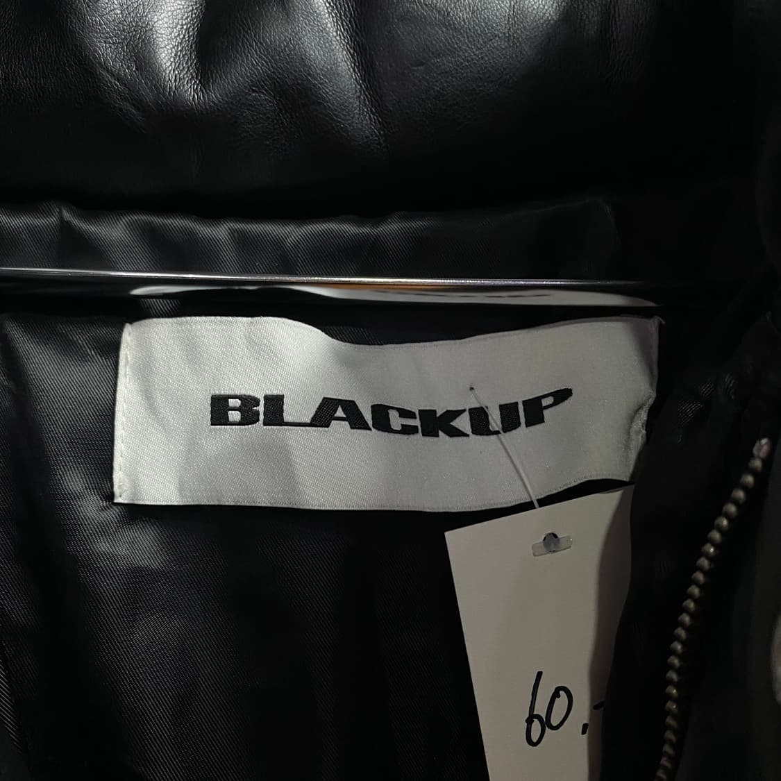 불랙업 크롭 블랙 레더 패딩 B3439 상품이미지3