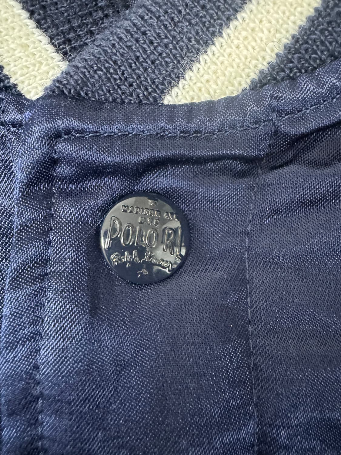 L 폴로 x mlb 초판 뉴욕 양키스 바시티 블루종 자켓 네이비 상품이미지3