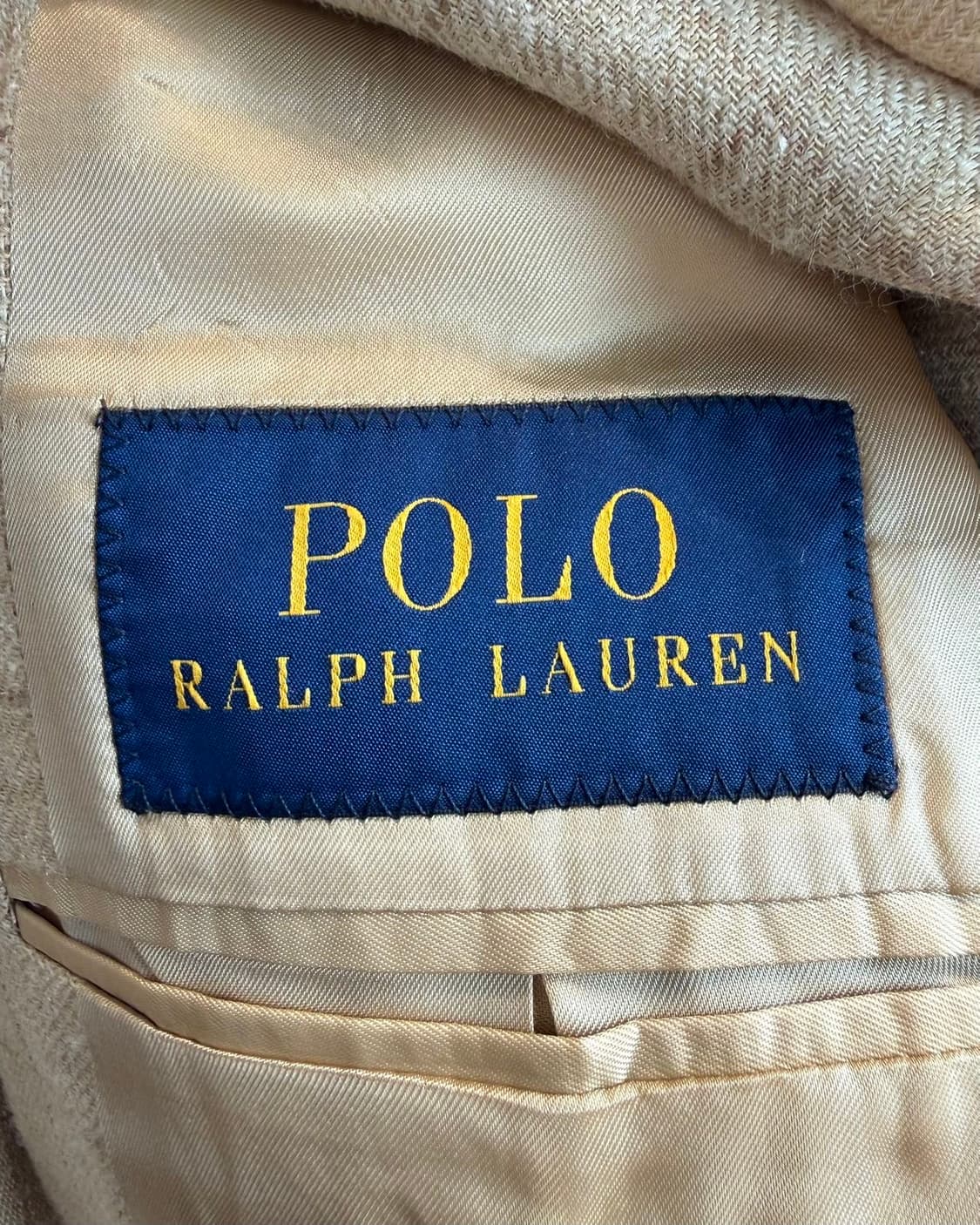 폴로 랄프로렌 베이지 체크 린넨 블레이저 자켓  상품이미지8