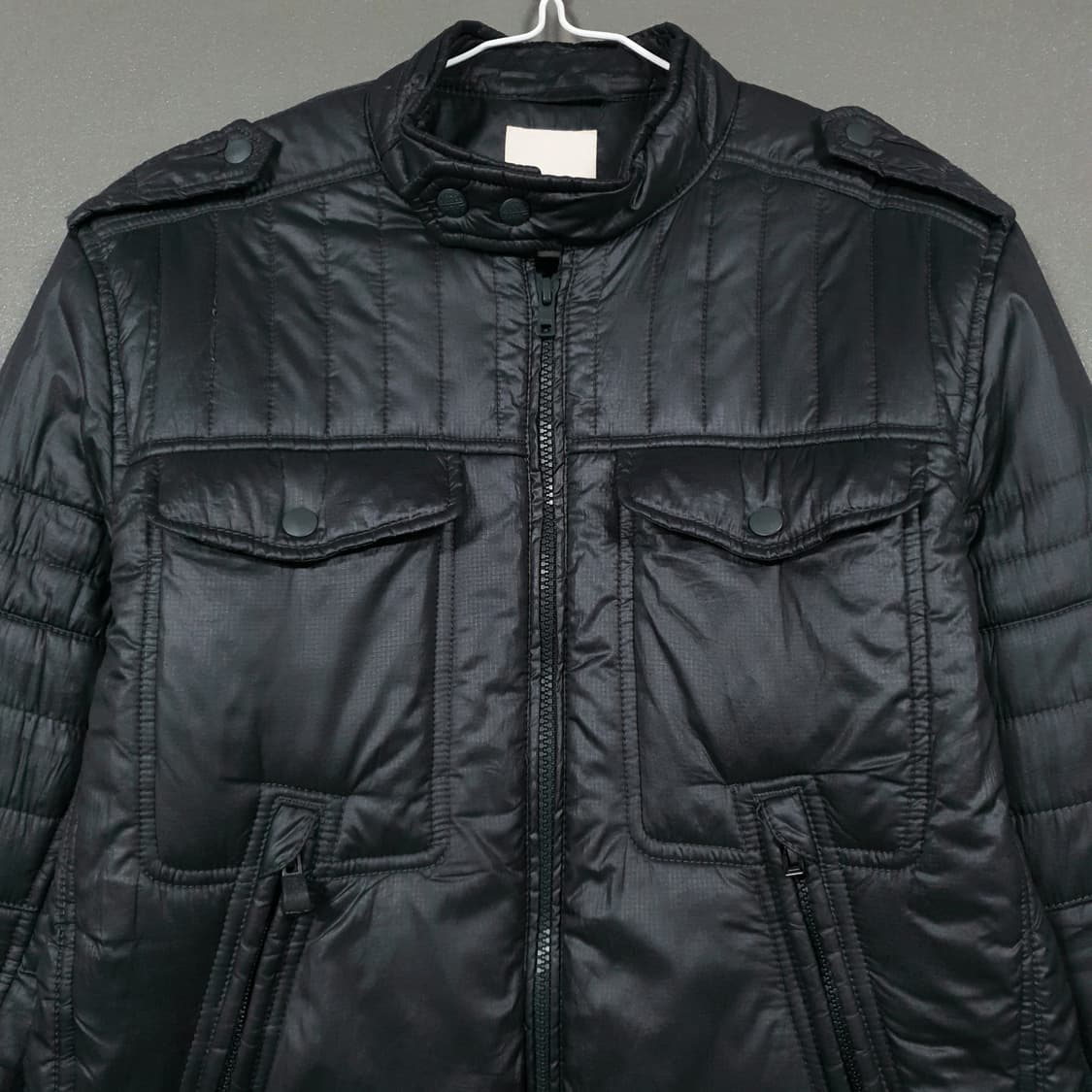 S) 디젤 유틸리티 포켓 지퍼 디테일 라이더 경량 패딩 자켓 올리브 상품이미지2