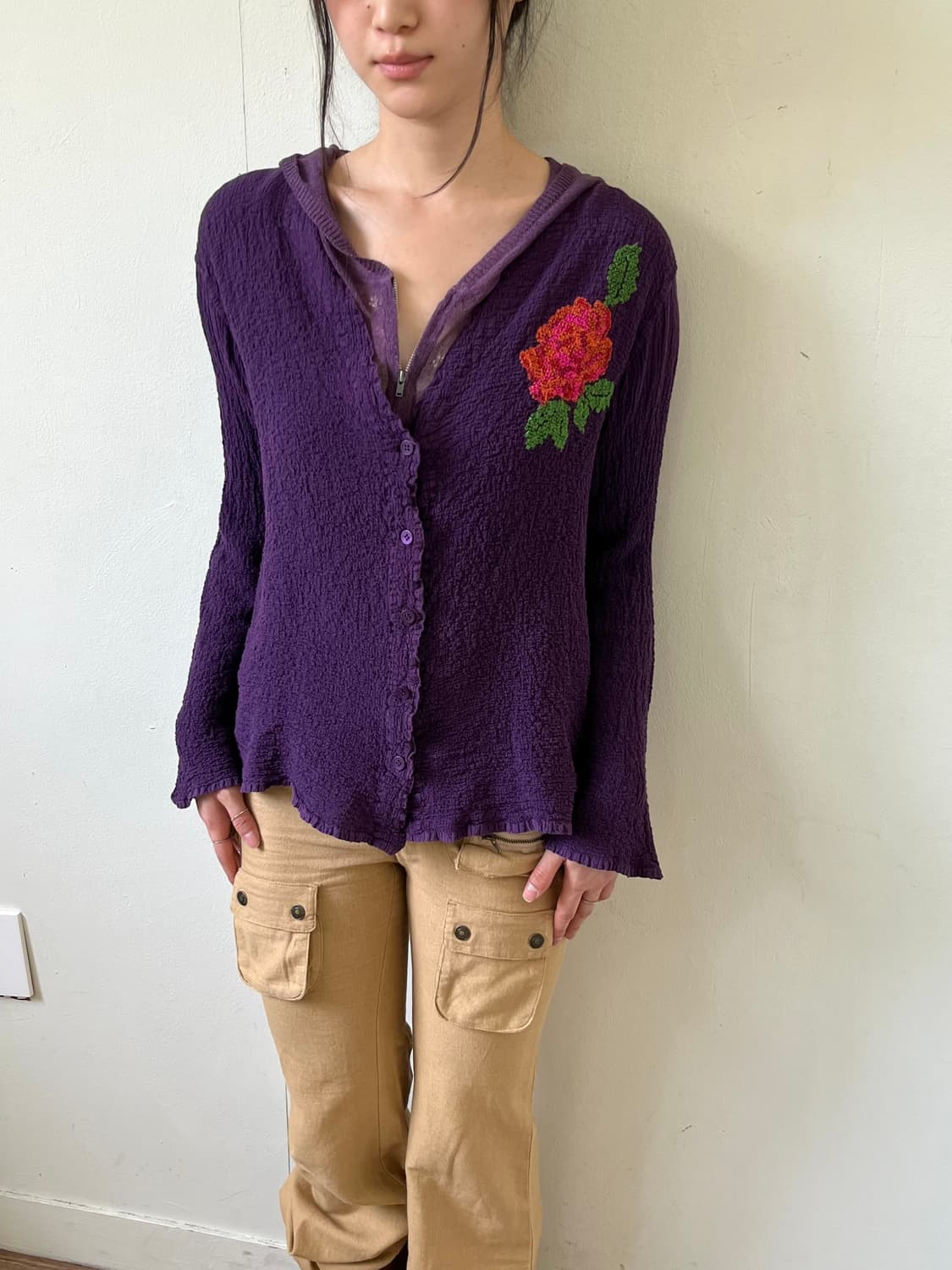 ME Issey Miyake 아트 쭈글이 아트 가디건 상품이미지4