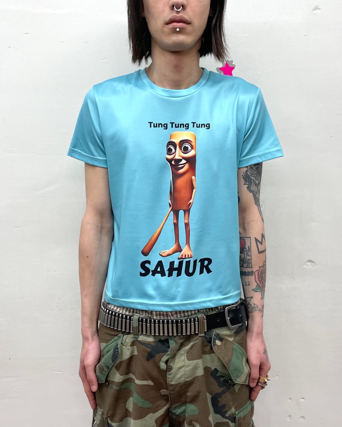 TUNG TUNG TUNG BLUE T-shirt 상품이미지1