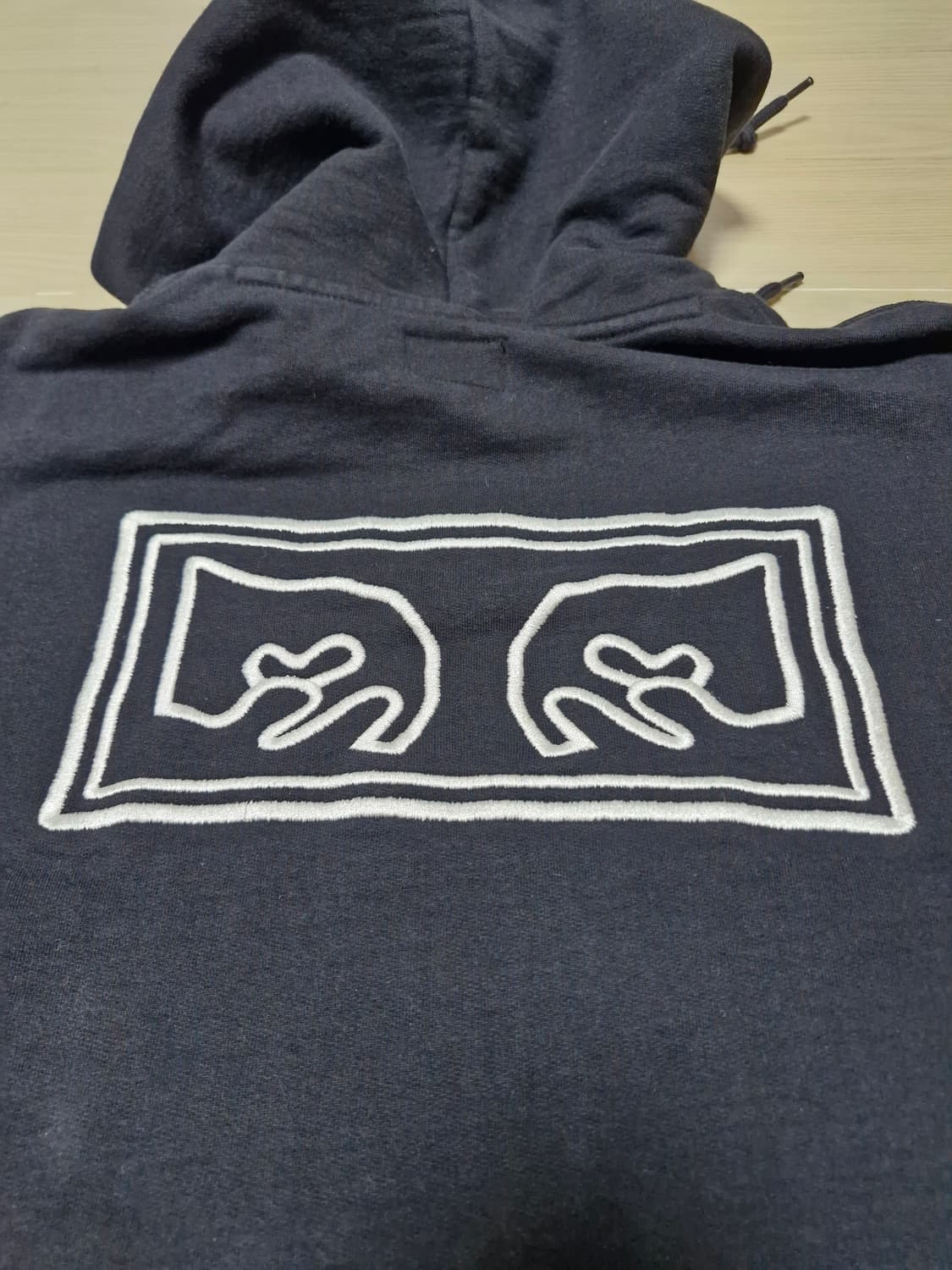 [M] 오베이 obey 아이즈 자수 블랙 후드스웻 웍스아웃 정품 상품이미지1