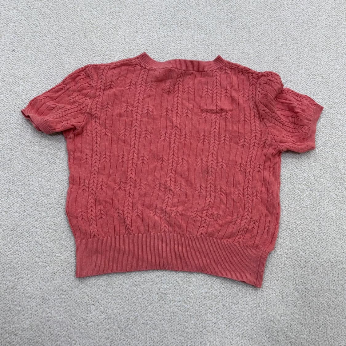 1 키르시 스몰체리 케이블 반팔 니트 0428E 상품이미지2