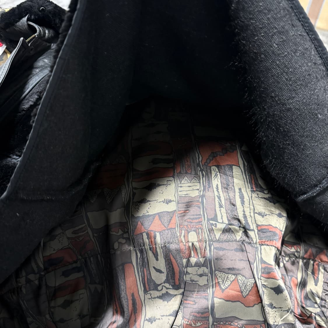 코오롱 100% 쉽스킨 퍼카라, 내피 탈 부착 양가죽 A2 봄버 자켓 상품이미지7