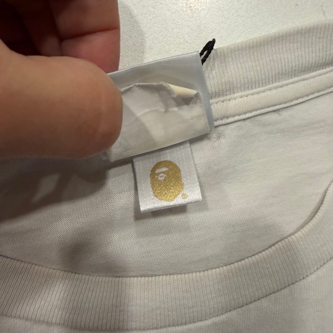 [XL] 베이프 컬리지 반팔 티셔츠 화이트 D447 상품이미지7