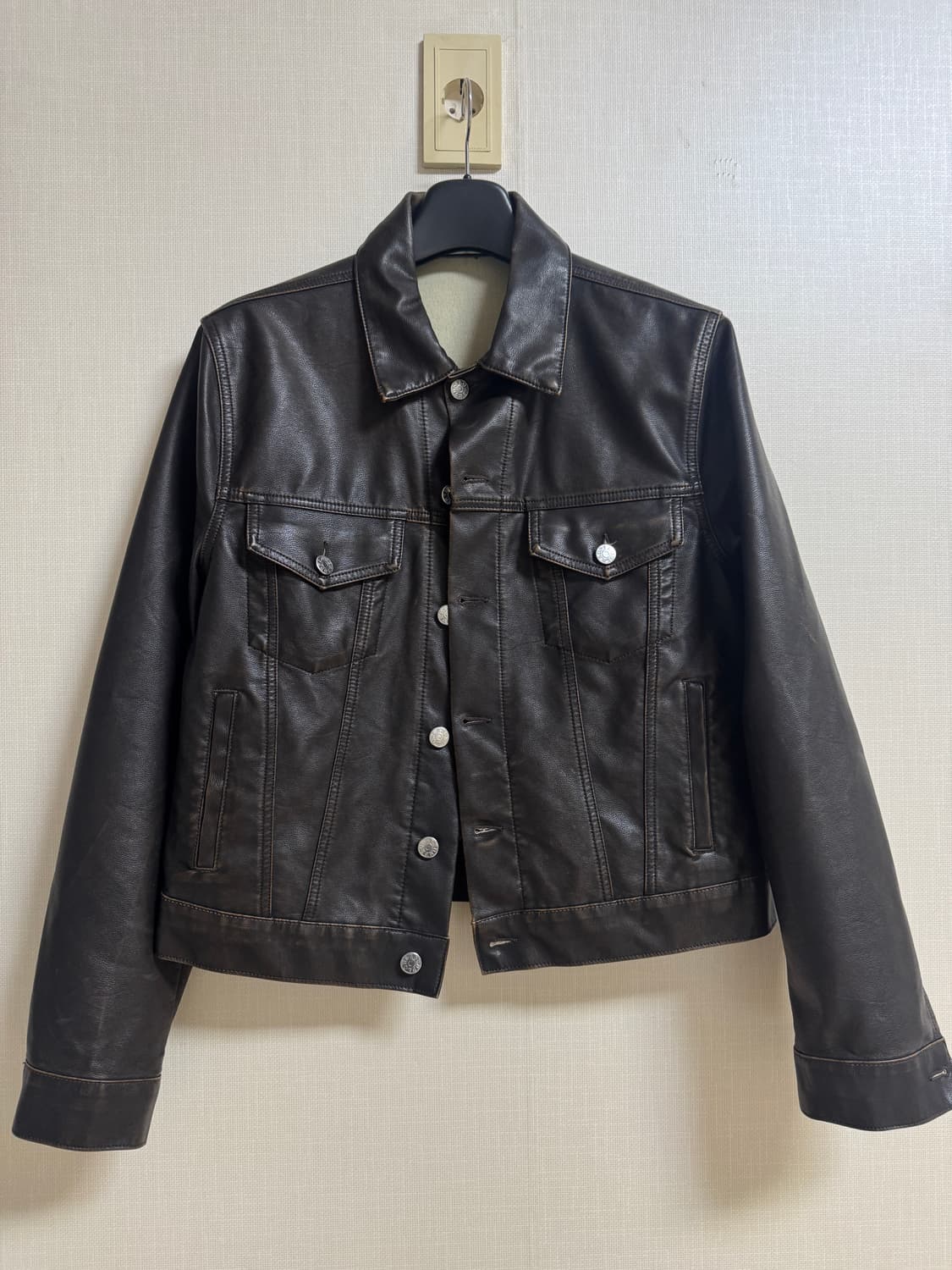 Sunflower 트러커 자켓 빈티지브라운 상품이미지3