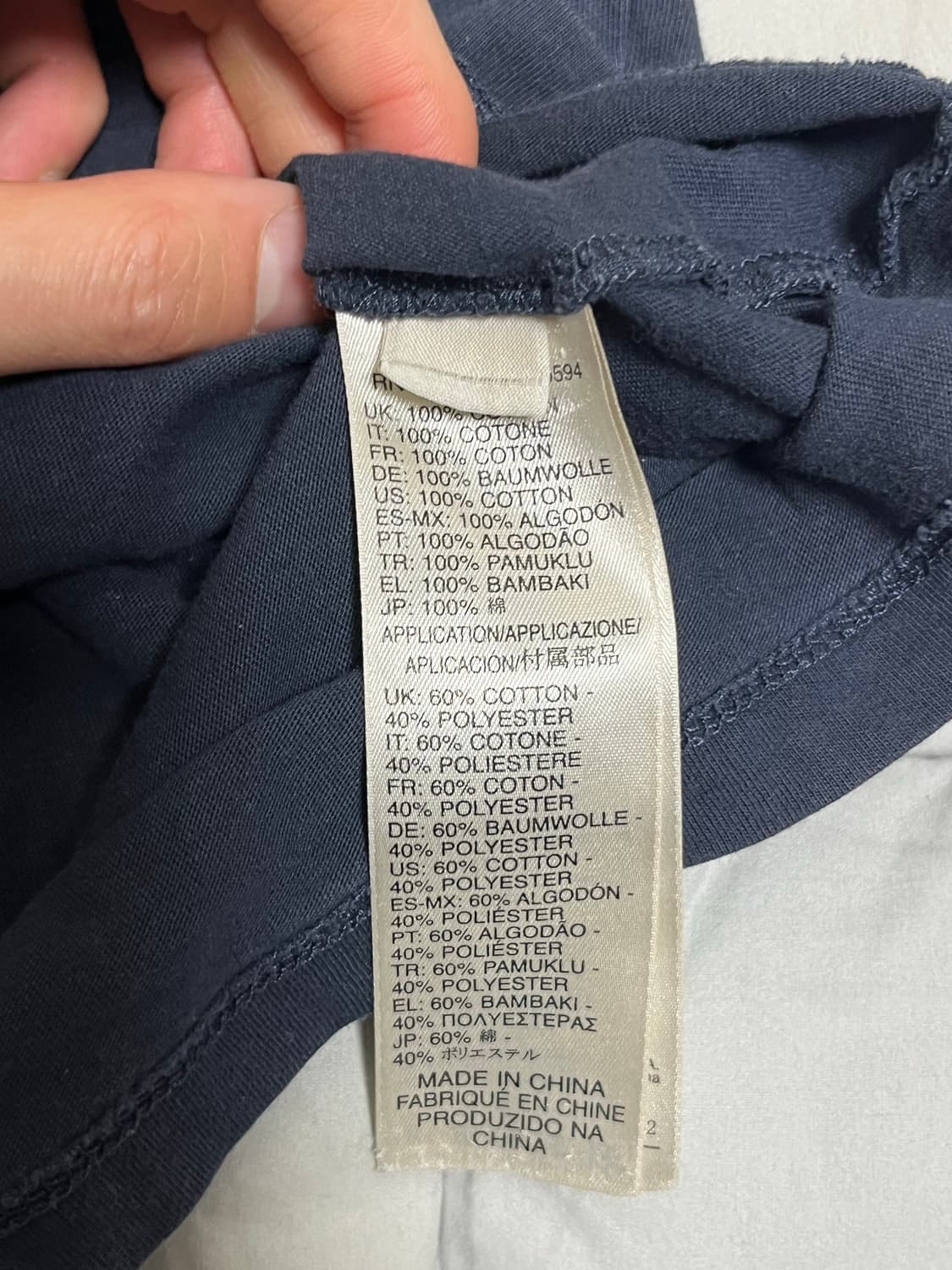 디젤 자수 반팔티 L 네이비 상품이미지4