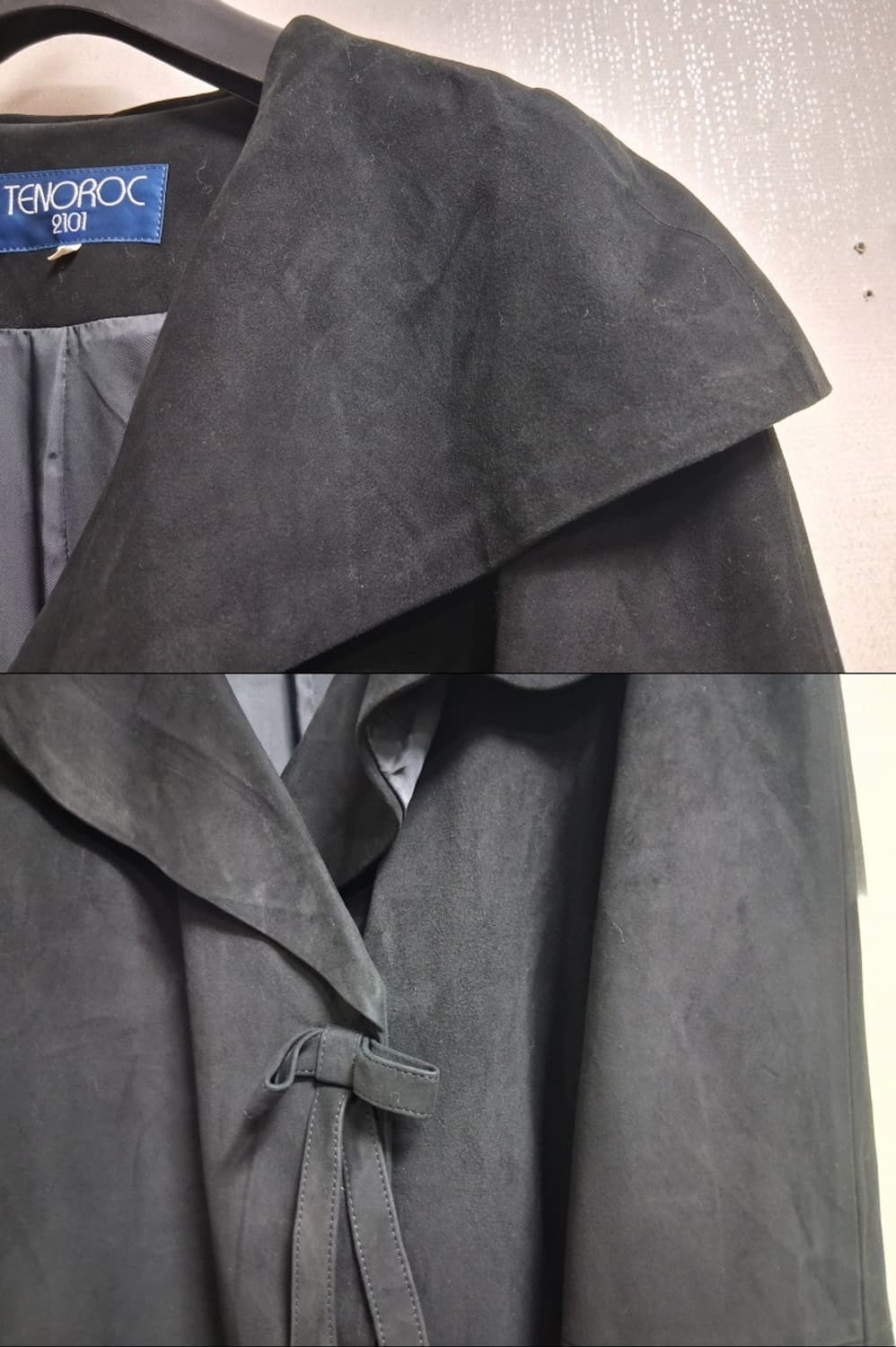 TENOROC 양가죽가죽코트 케이프큰카라 양가죽스웨이드 코트 77 42  상품이미지5