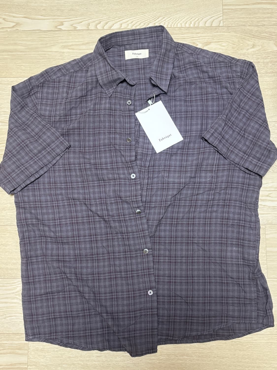 파브레가 카일리 체크 하프 셔츠 (레드 빈) size2 상품이미지2