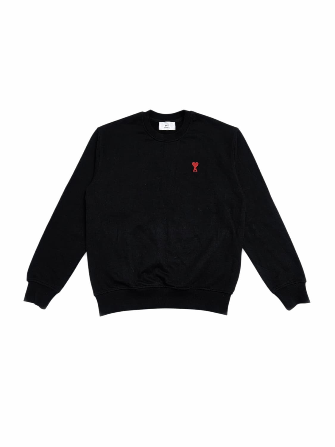 아미 스몰 로고 맨투맨 블랙 상품이미지1