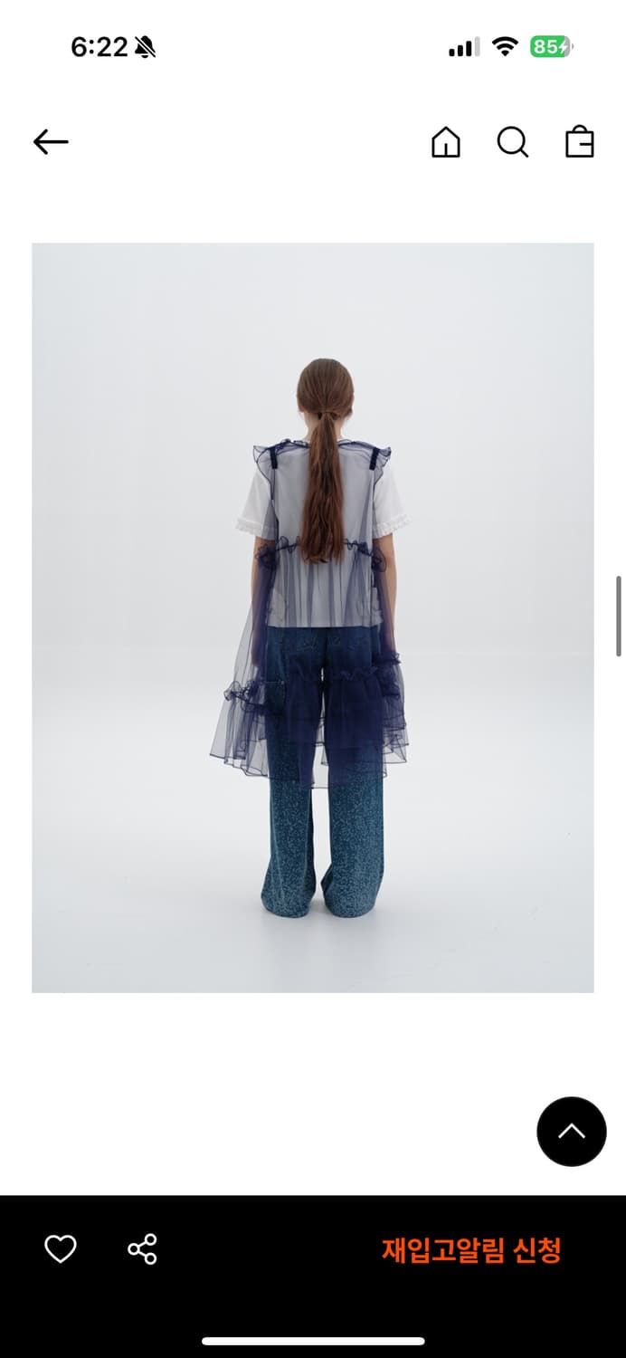 Mesh ribbon ruffle dress(navy) 상품이미지3