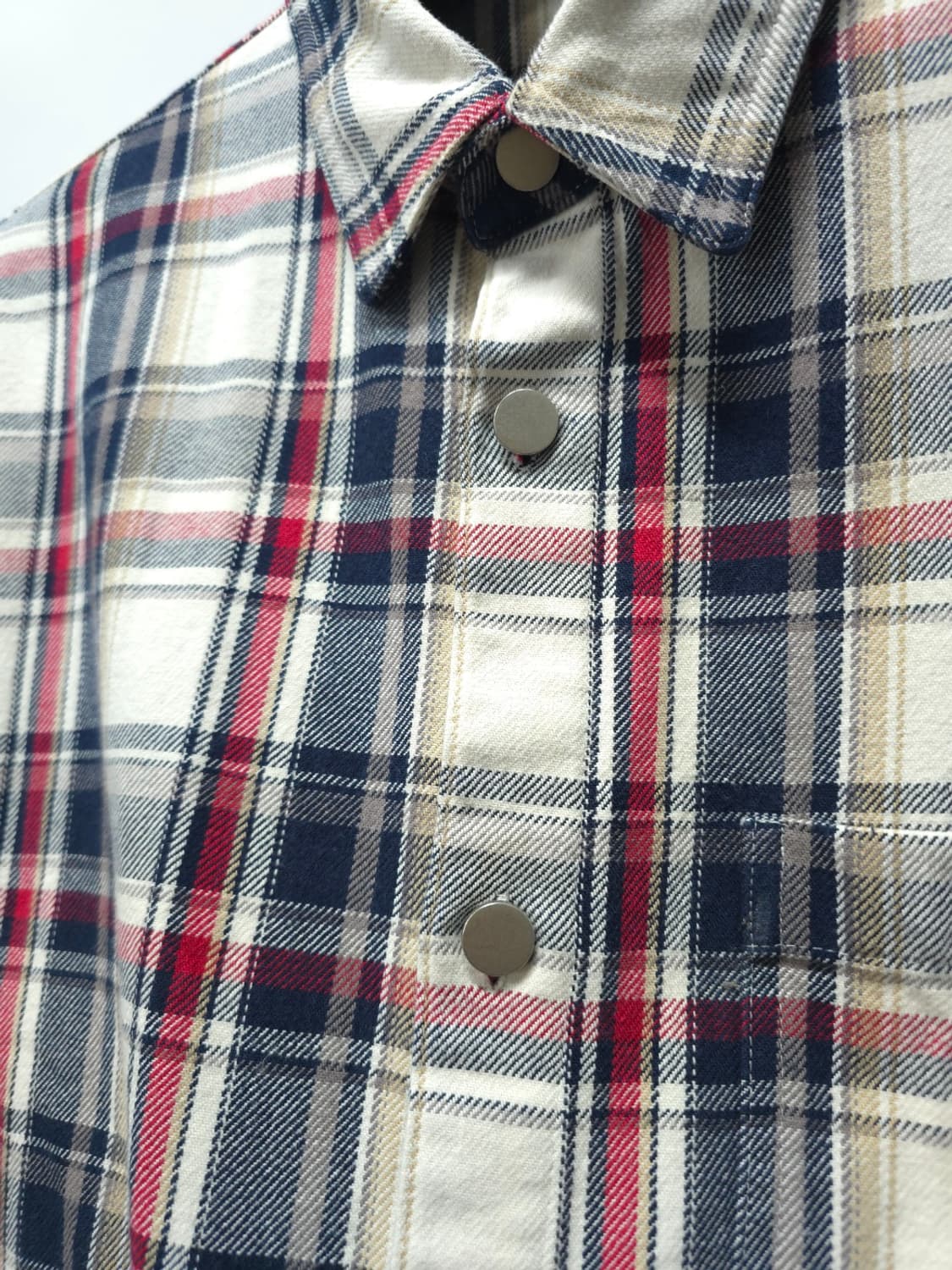 ​클럽모나코 남성 워크웨어 코튼 체크 셔츠자켓(100~105, 상태최상) 상품이미지5