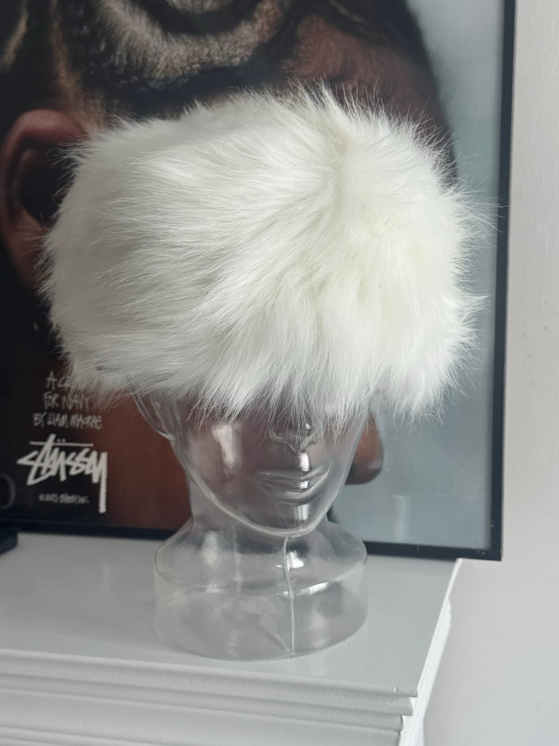 당일배송 퍼모자 화이트 털모자 상품이미지1