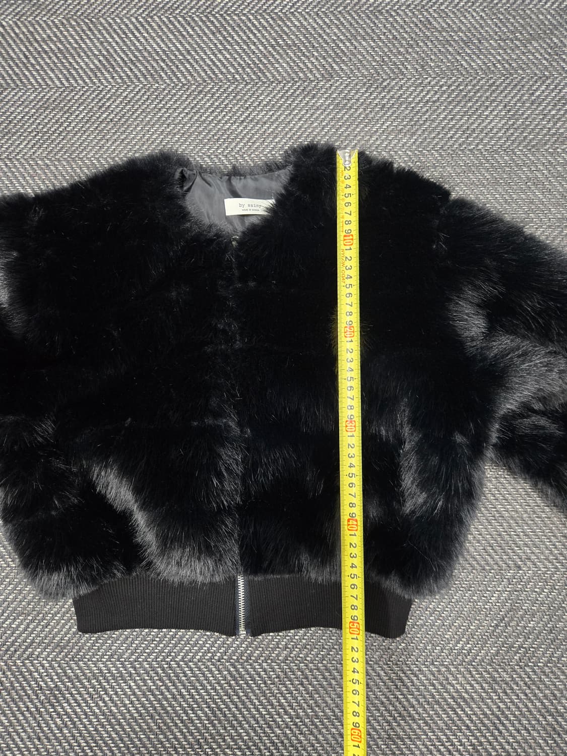 바이씨니 by ssiny 블랙 크롭 퍼 자켓 상품이미지9