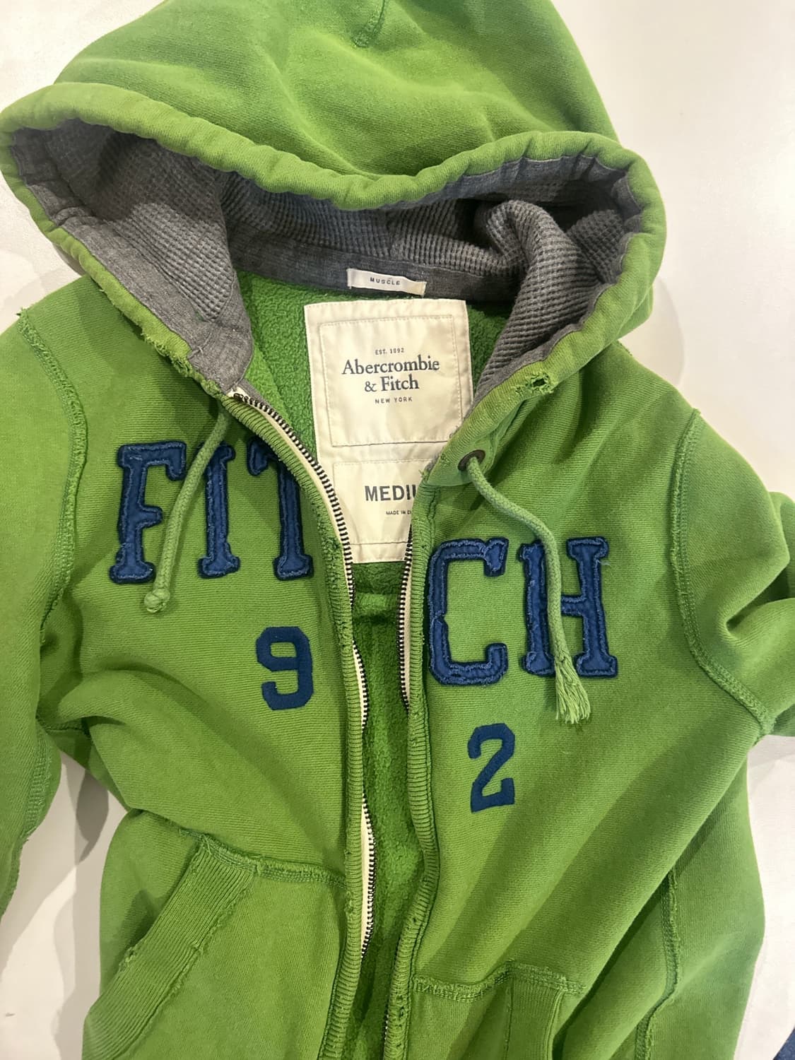 아베크롬비 FITCH green hoodie zip up (희귀템) 상품이미지3