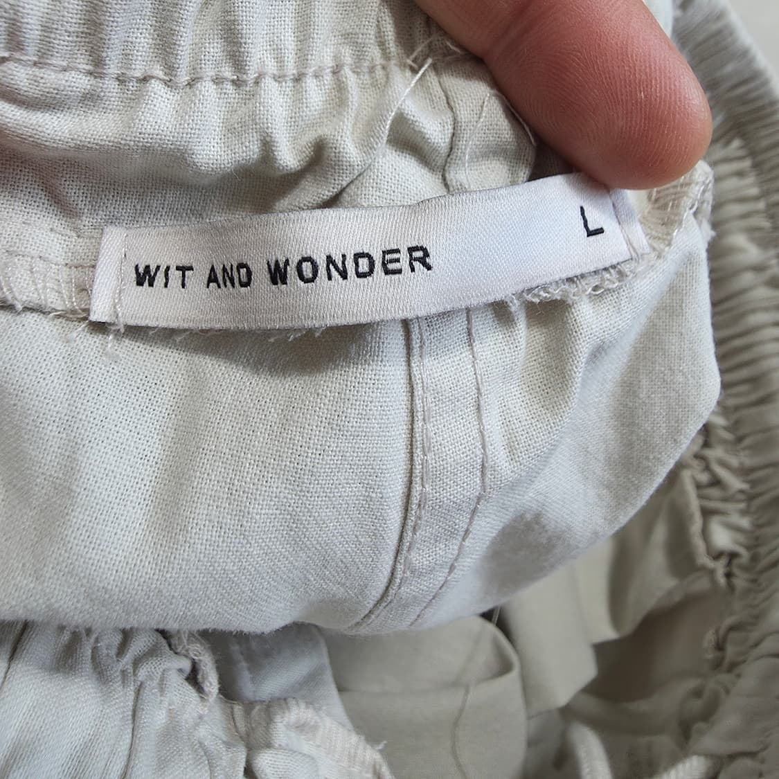 (L)WIT AND WONDER 밴딩 와이드 팬츠 상품이미지4