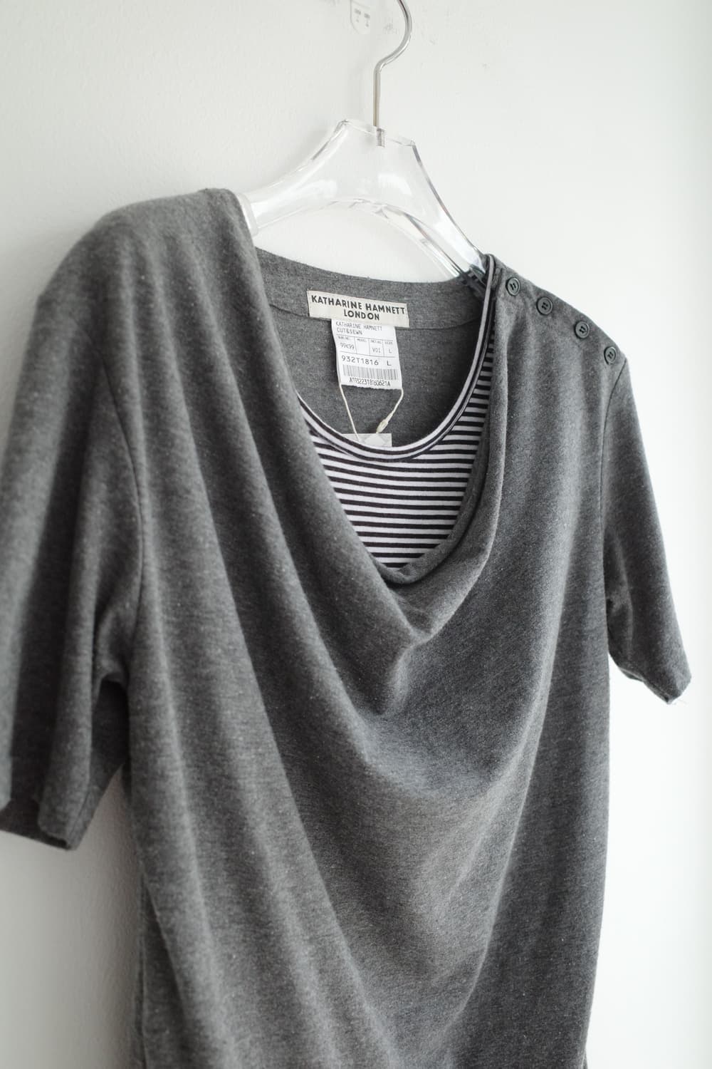 Cut & sewn drape t-shirt 상품이미지7