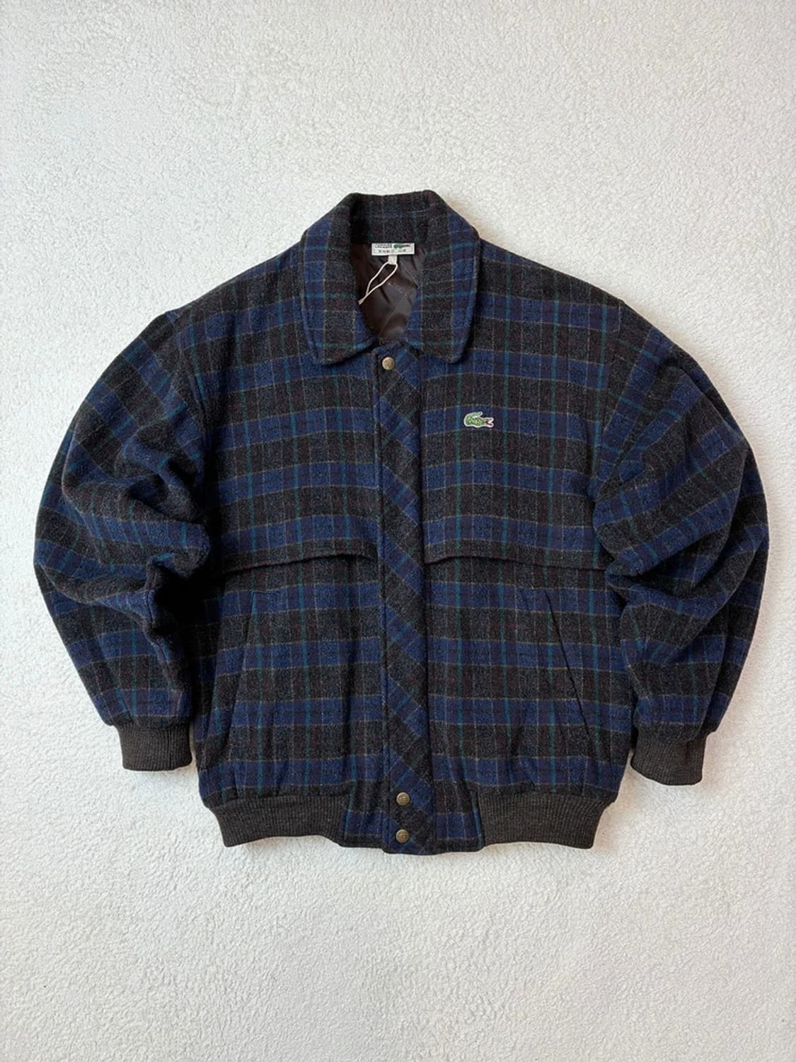 라코스테 90's 울 체크 블루종 자켓 PN5962    상품이미지1