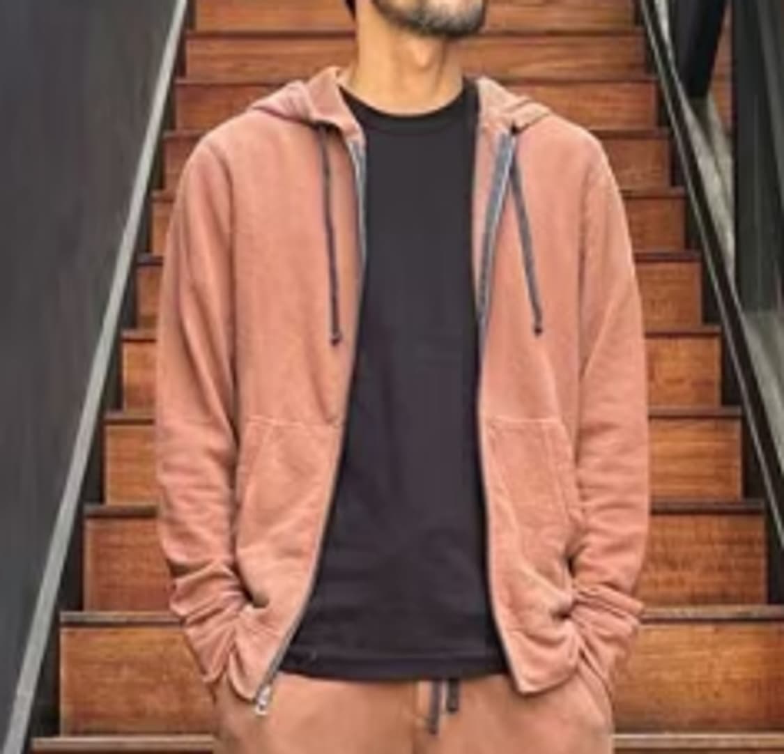 3) james perse 제임스펄스 프렌치 테리 후드 집업 브라운 상품이미지6