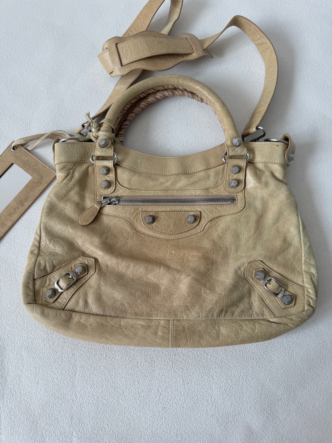 Pre owned 레더 토트 크로스백 상품이미지2