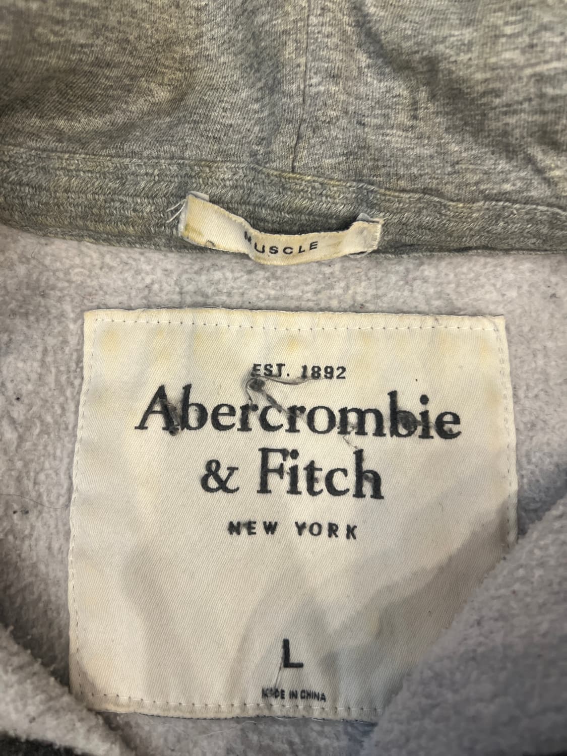 아베크롬비 그레이 로고 후드집업  상품이미지7