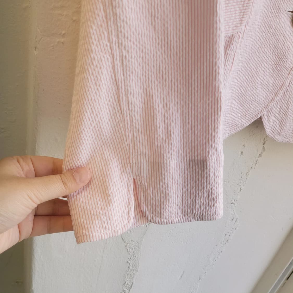 Sonia gilles 시어서커 핑크 면자켓 상품이미지5