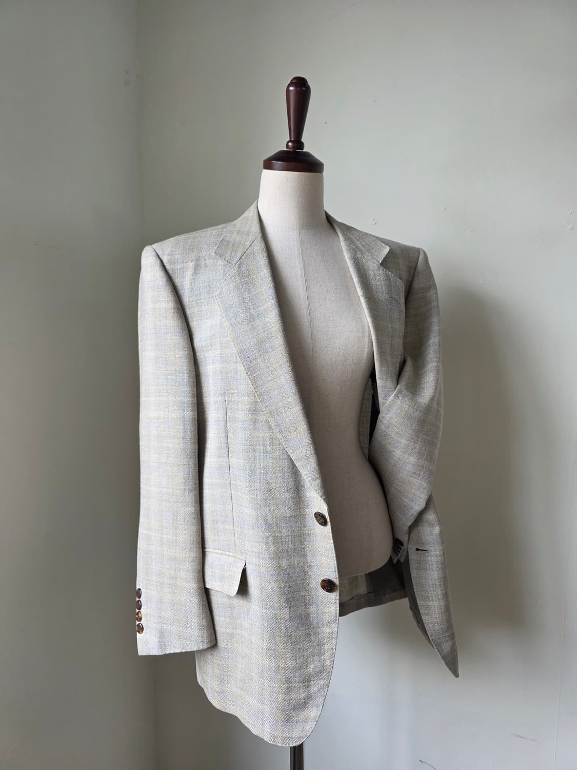 GIVENCHY 지방시 각인 단추 린넨 싱글 남성 자켓 상품이미지1