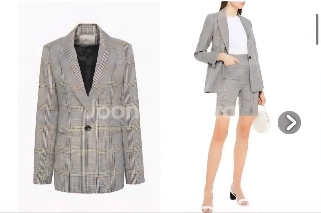 마쥬 비카르 자켓 블레이져 그레이체크 55 상품이미지1