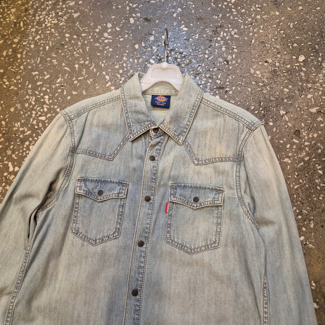 M 디키즈 웨스턴 워싱 데님셔츠  상품이미지6