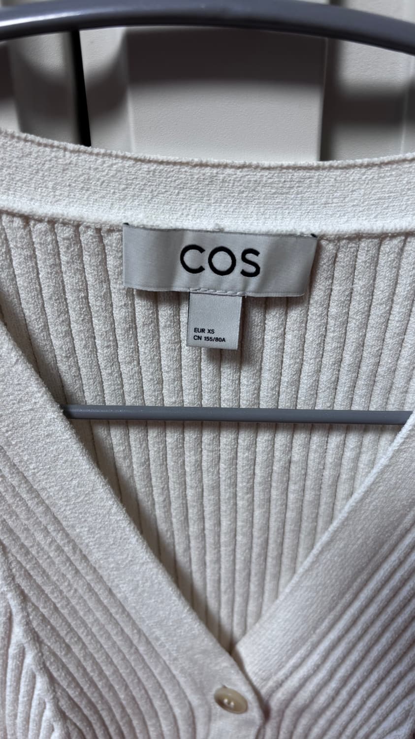 코스 COS 코스 립 니트 브이넥 웨이스트코트 베스트 탑 XS 상품이미지5