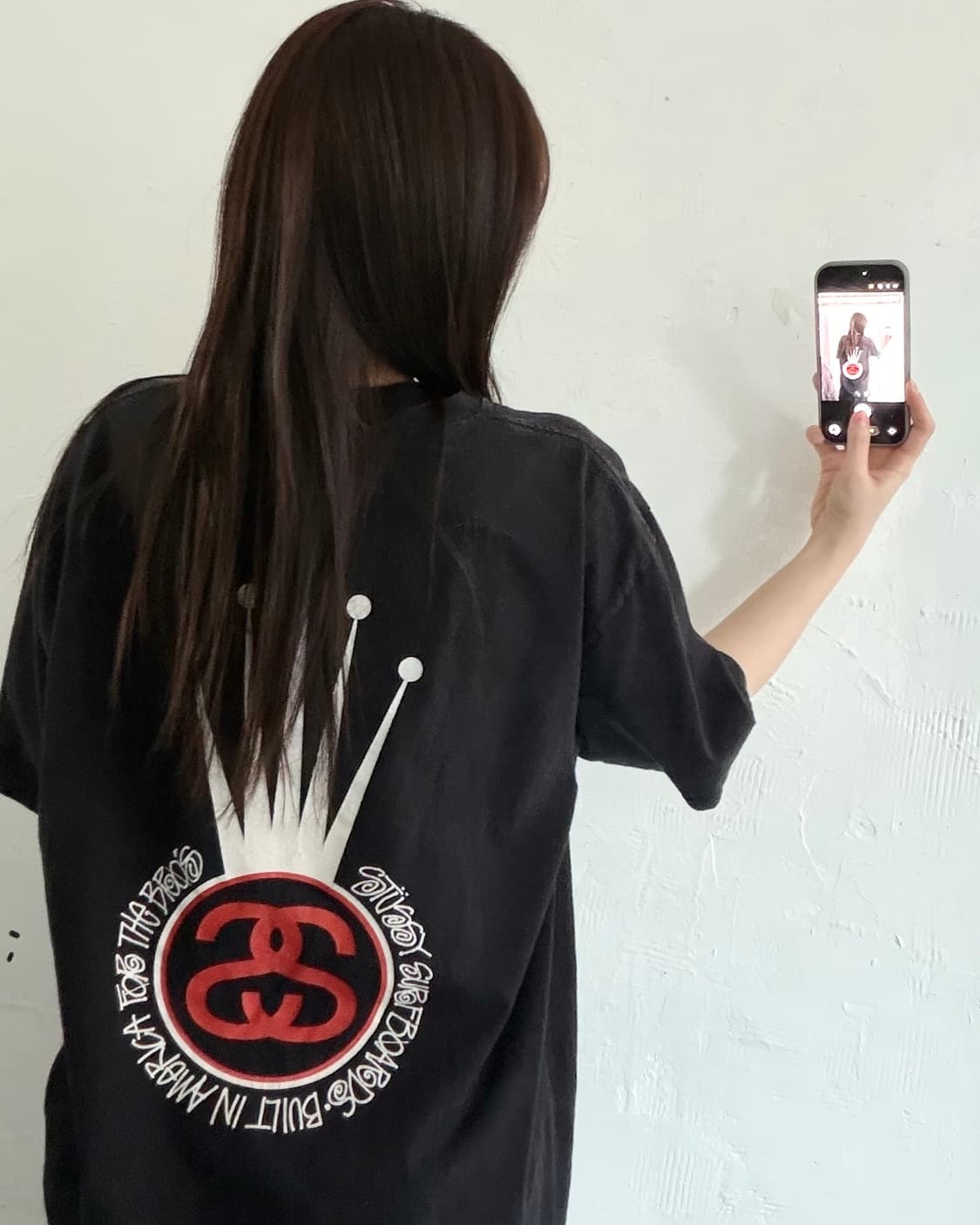 Stussy 스투시 블랙컬러 프린팅 티셔츠 상품이미지2