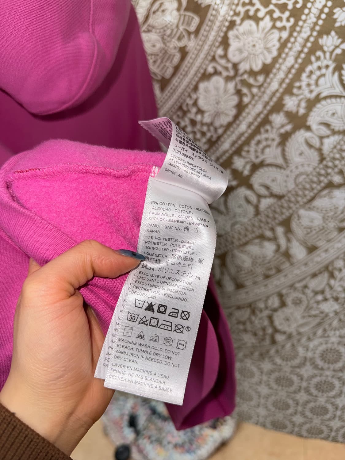 리바이스 여성 기모 후드티  상품이미지8